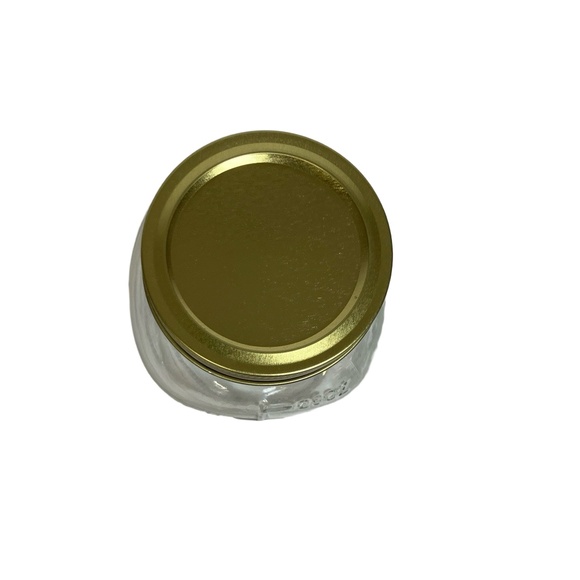 Jar 750ml Clear Glass Measuring Markings Gold Screw Cap Kitchen‎ Minimalist - Picture 3 of 5